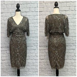 NWT Short Fully Beaded Adrianna Pappel Formal